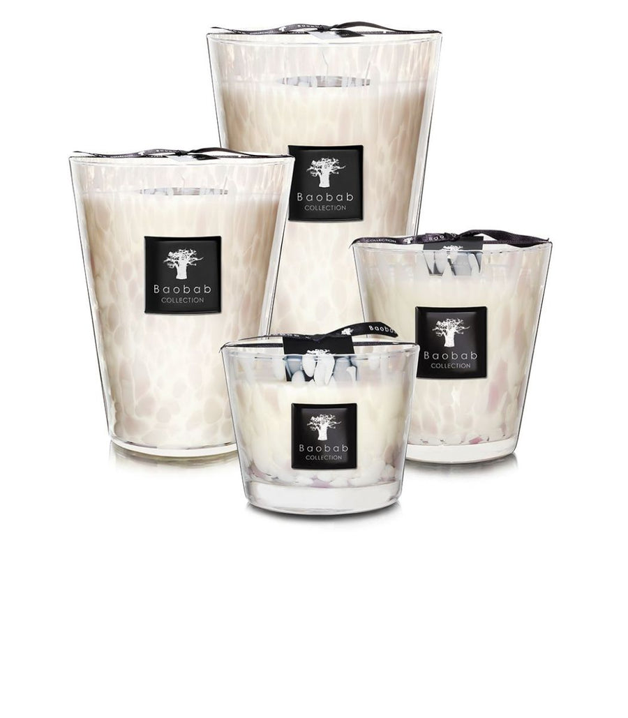 SCENTED CANDLE PEARLS WHITE