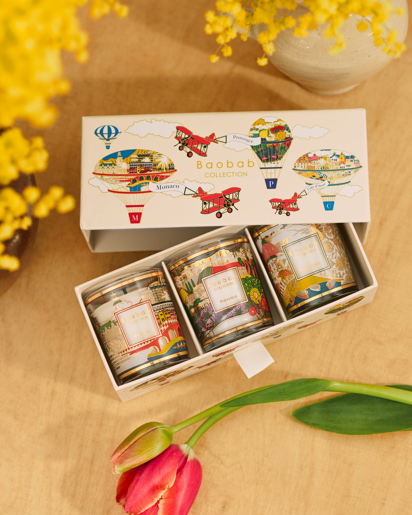 TRIO TRAVEL CANDLES PROVENCE-MONACO-COTE D'AZUR