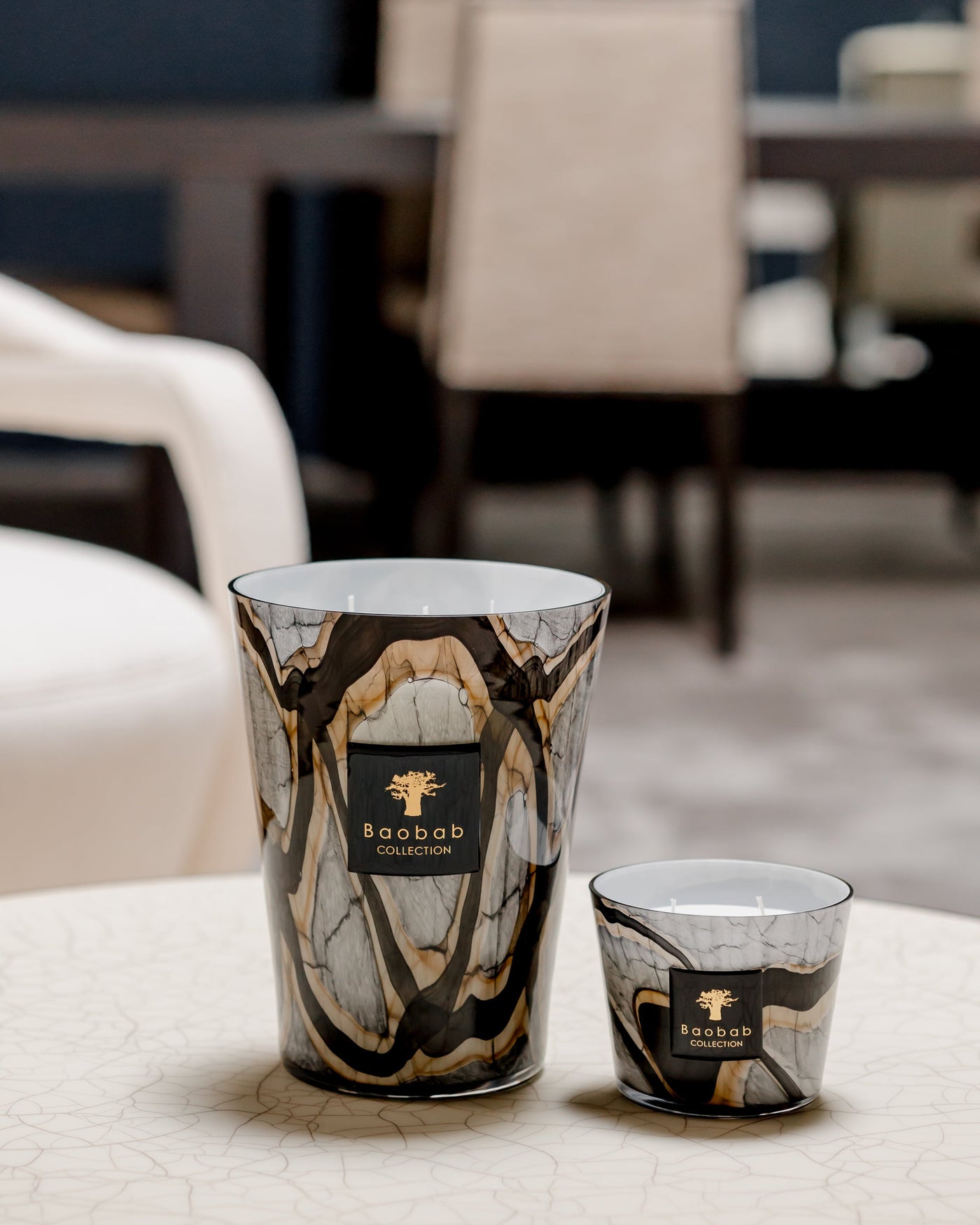 SCENTED CANDLE STONES MARBLE