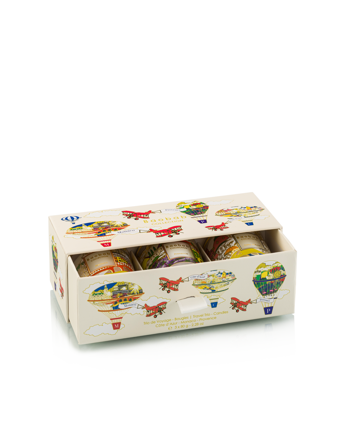 TRIO TRAVEL CANDLES PROVENCE-MONACO-COTE D'AZUR